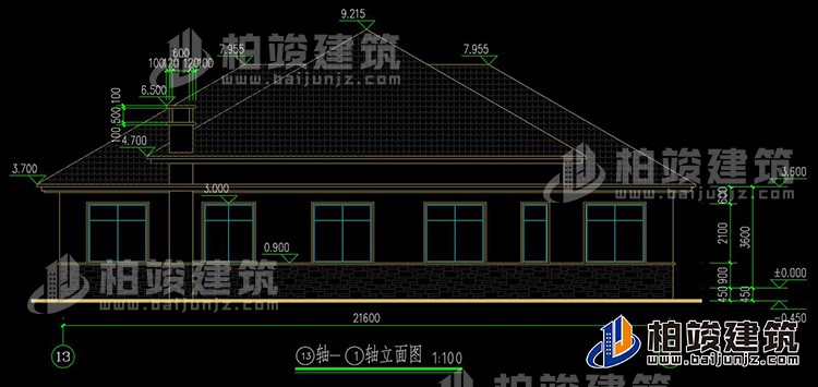 背立面图